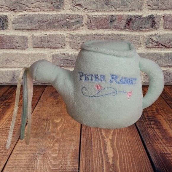 2001 Peter Rabbit TEAPOT Mini plush by Luv n' Care Beatrix Potter tea pot tassle - Picture 1 of 11